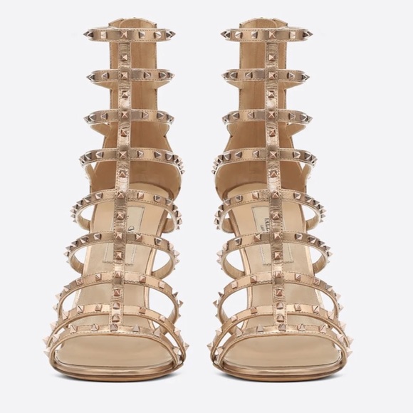 100% REAL Valentino 105mm Lovestuds Caged Sandal - Picture 3 of 16